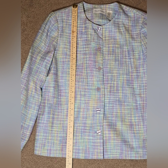 Alfred Dunner Multicolor Tweed Blazer size 14 - Picture 6 of 8